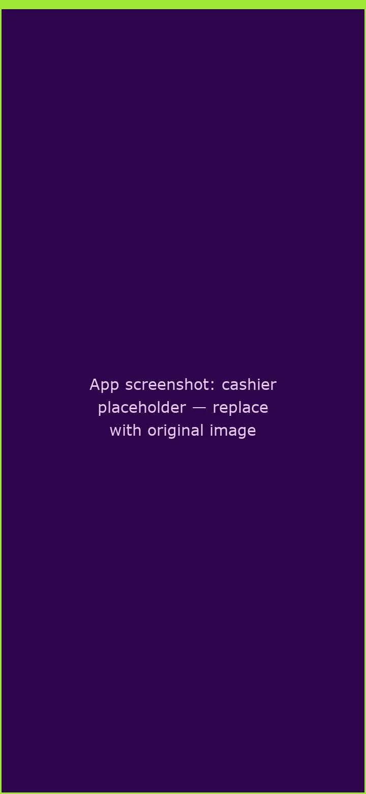 Cashier screen in the Monkeyzino app listing deposit methods