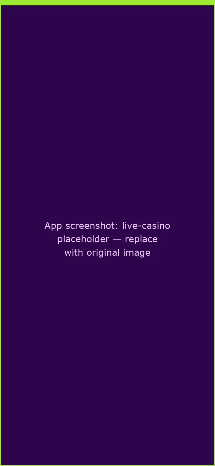 Live casino tables list inside the Monkeyzino app